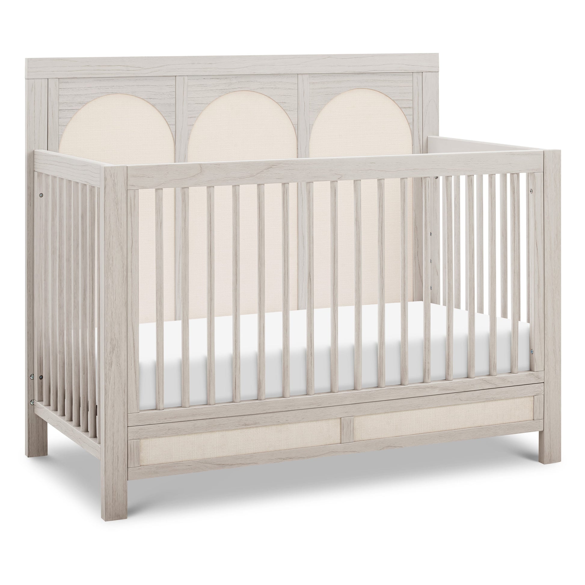 Namesake Eloise 4-in-1 Convertible Crib - White Driftwood and Performance Pearl Eco-Weave