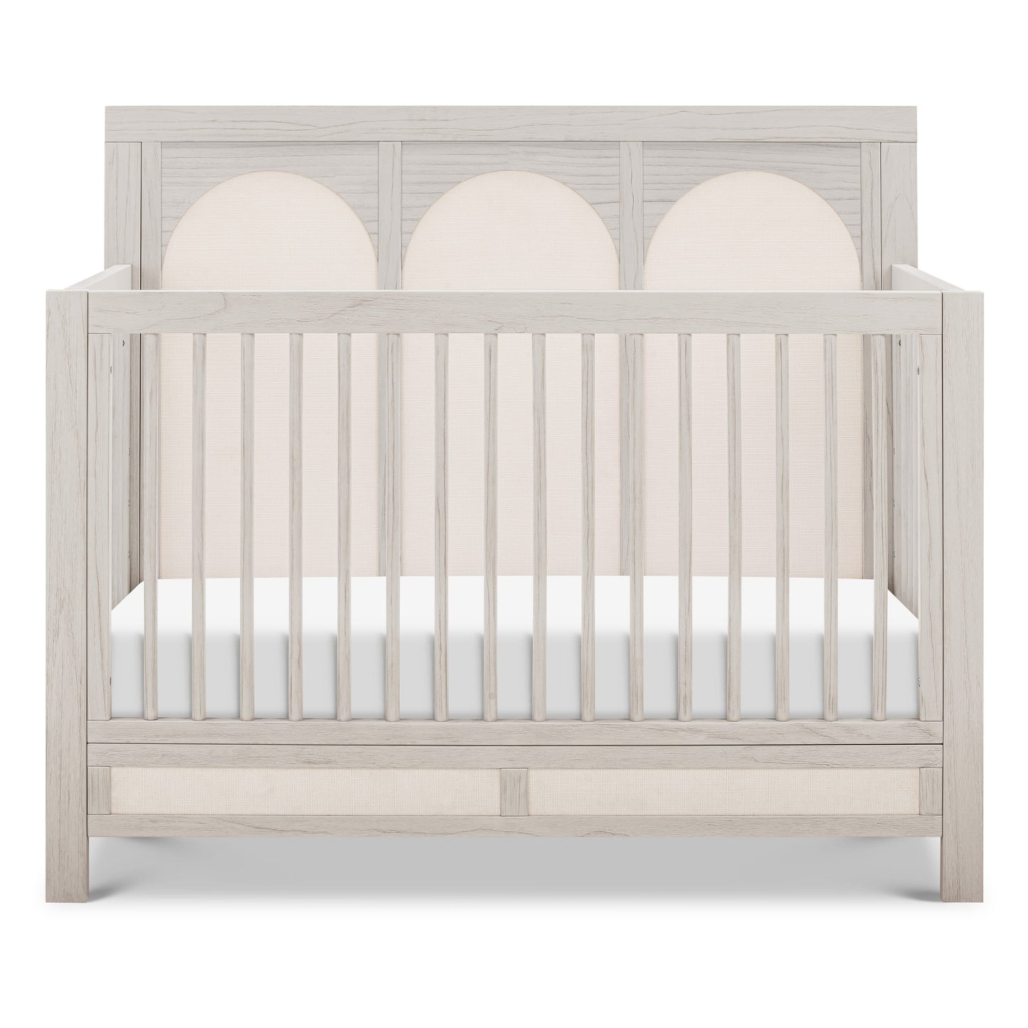 Namesake Eloise 4-in-1 Convertible Crib - White Driftwood and Performance Pearl Eco-Weave