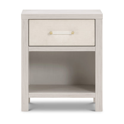 Namesake Eloise Assembled Nightstand - White Driftwood and Performance Pearl Eco-Weave