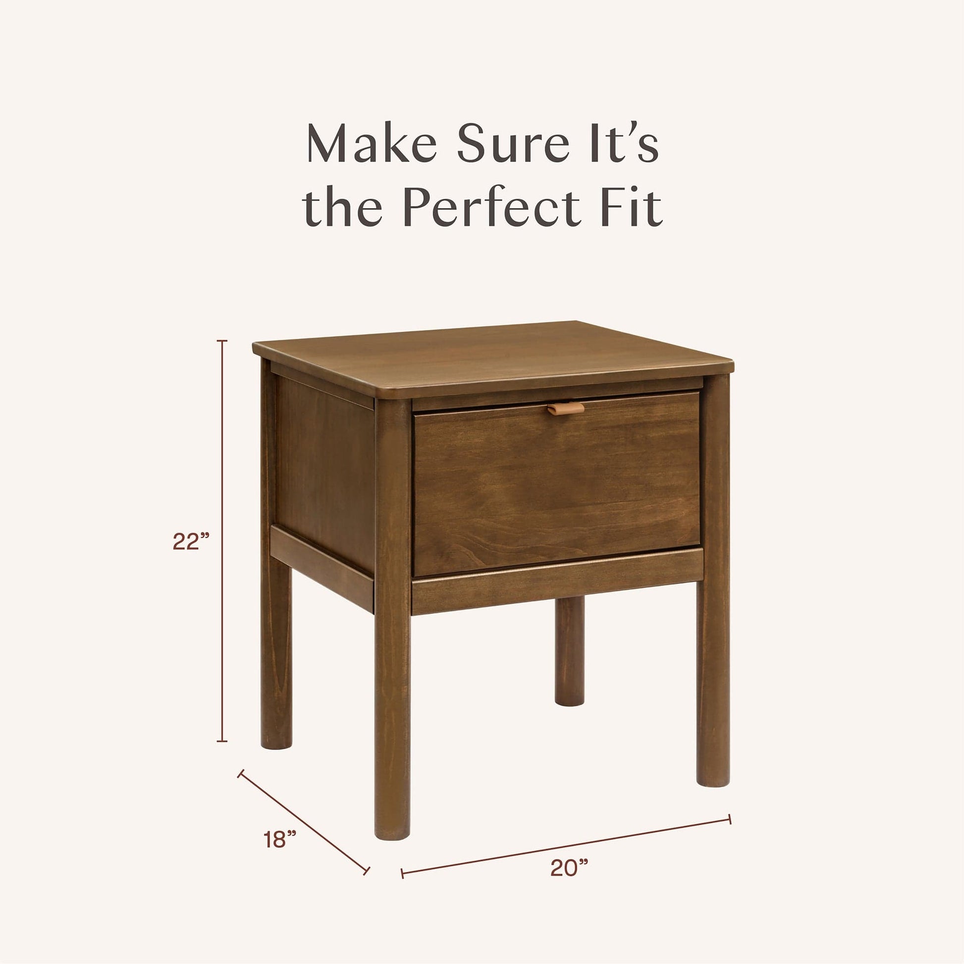 Babyletto Bondi Assembled Nightstand - Natural Walnut - M25960NL