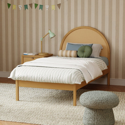 Babyletto Bondi Cane Twin Bed - Honey with Natural Cane - M25969HYNC