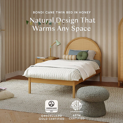 Babyletto Bondi Cane Twin Bed - Honey with Natural Cane - M25969HYNC