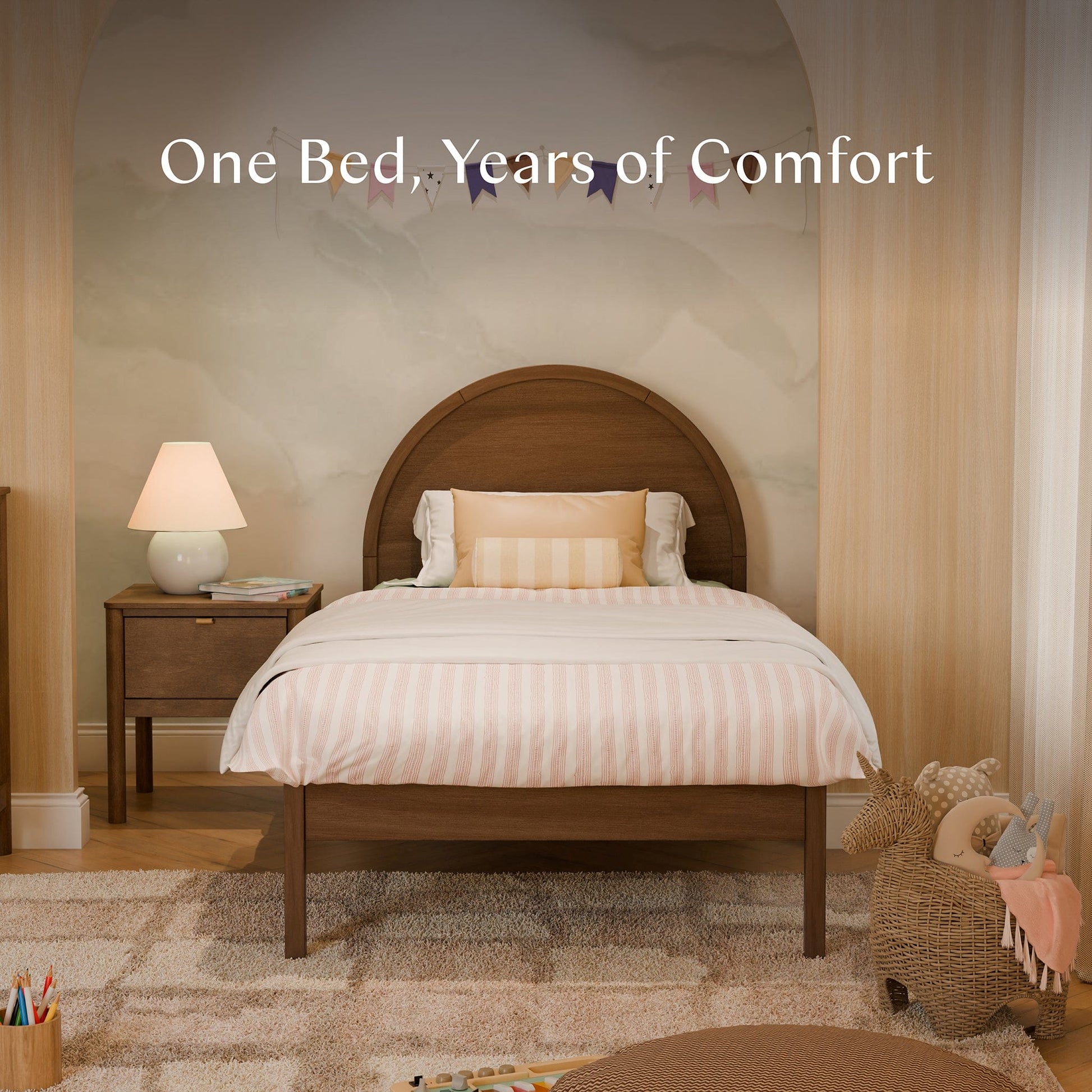 Babyletto Bondi Twin Bed - Natural Walnut - M25969NL