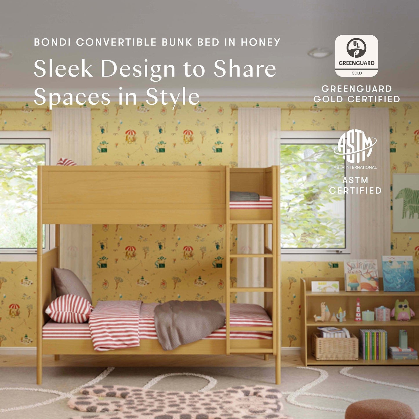 Babyletto Bondi Convertible Bunk Bed - Honey - M25994HY