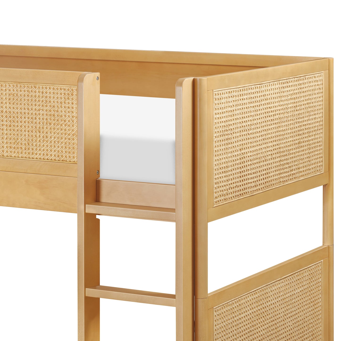 Babyletto Bondi Cane Convertible Bunk Bed - Honey with Natural Cane