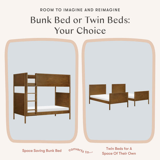 Babyletto Bondi Convertible Bunk Bed - Natural Walnut - M25994NL