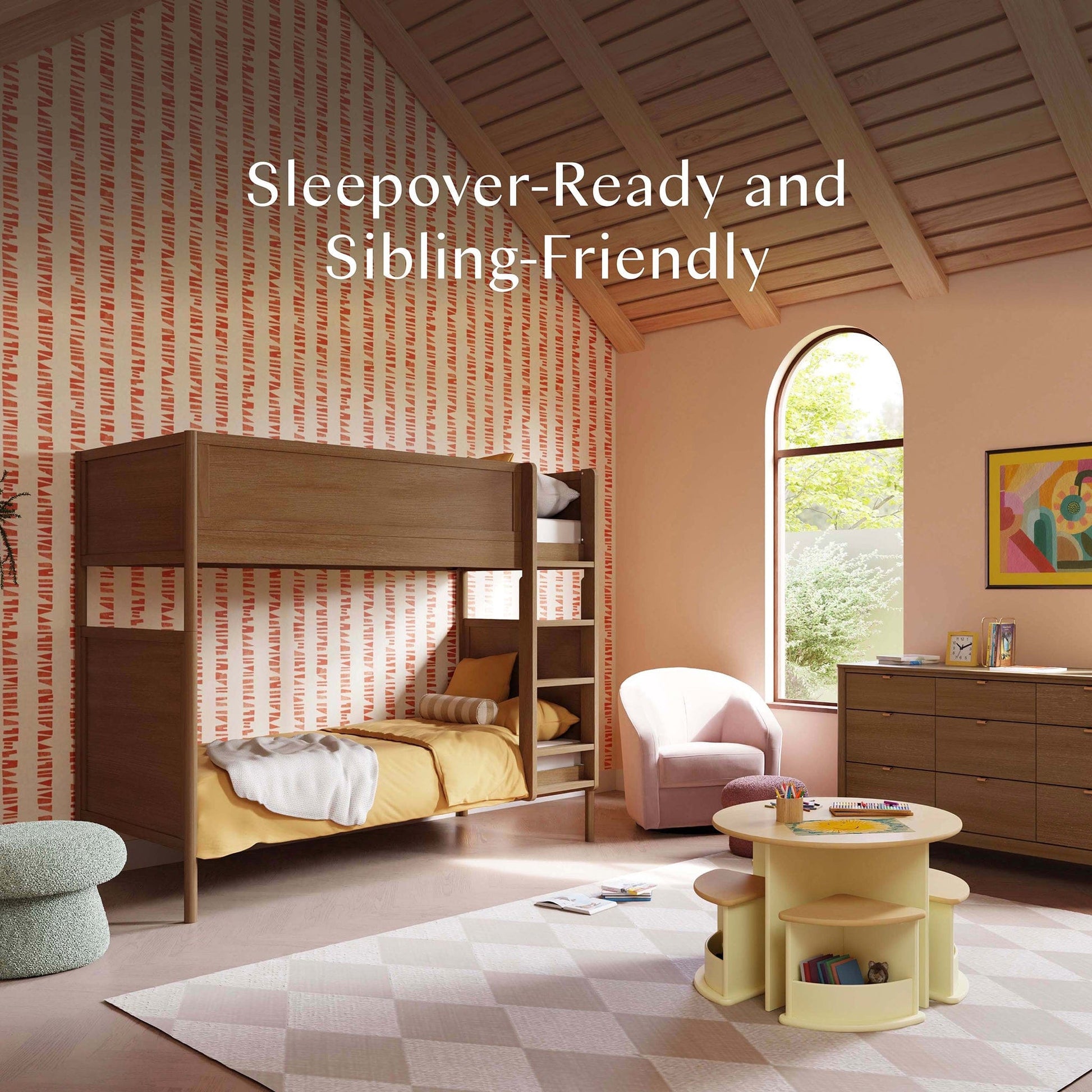 Babyletto Bondi Convertible Bunk Bed - Natural Walnut - M25994NL