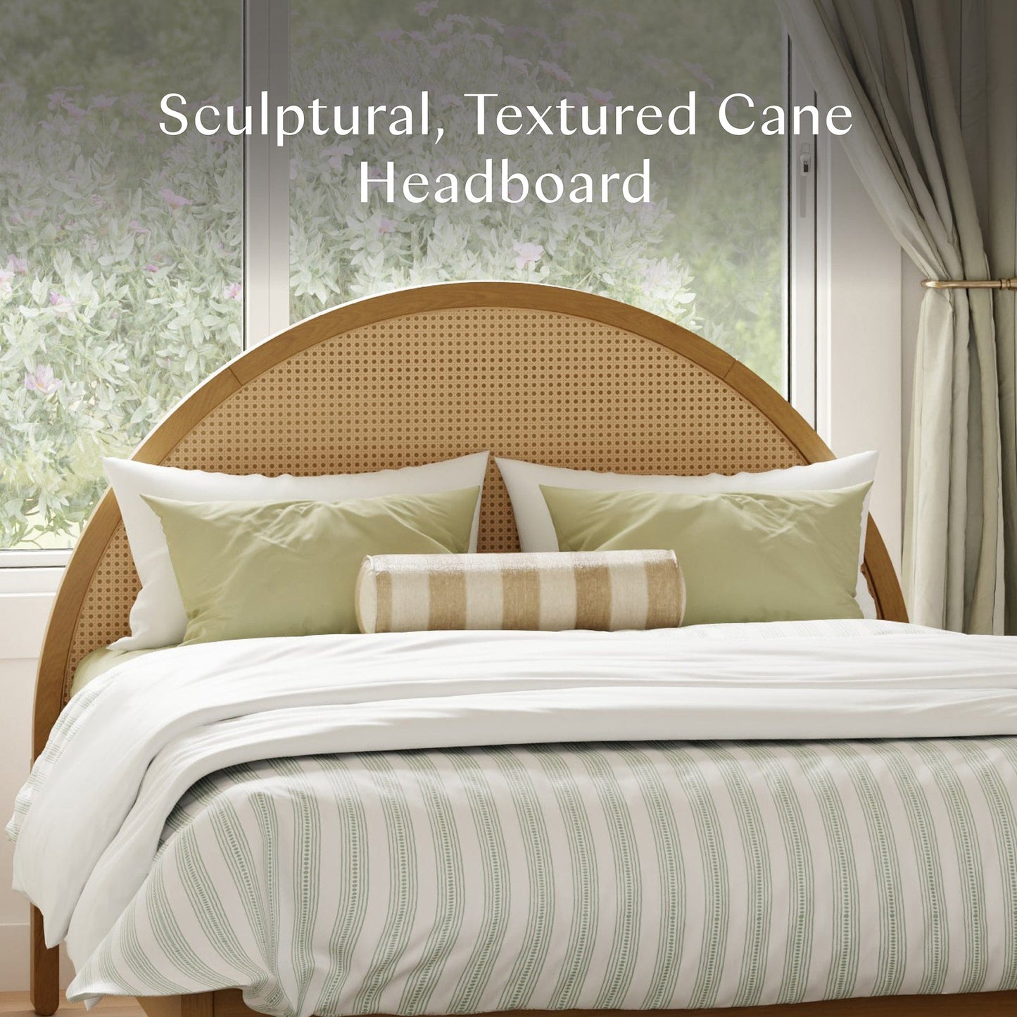 Babyletto Bondi Cane Full Bed - Honey with Natural Cane - M25996HYNC