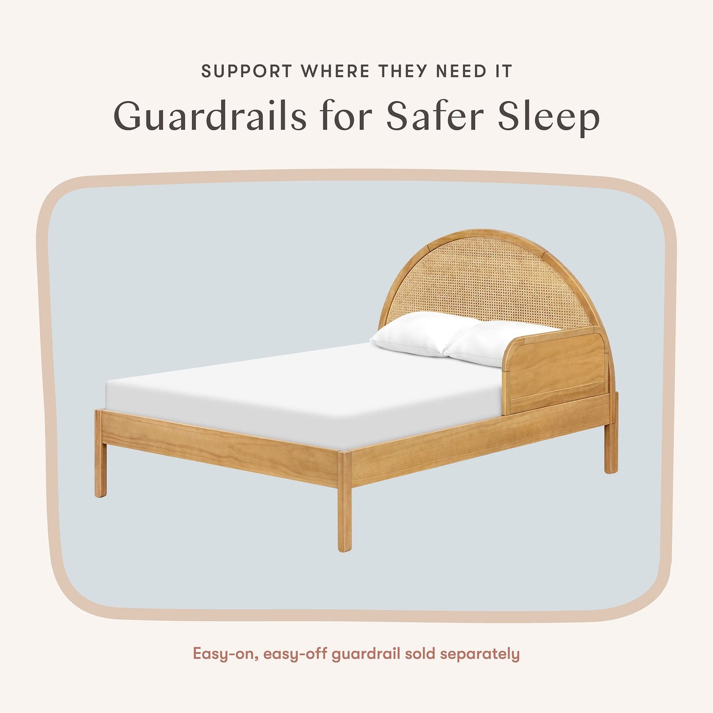 Babyletto Bondi Cane Full Bed - Honey with Natural Cane - M25996HYNC