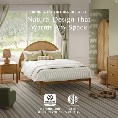 Babyletto Bondi Cane Full Bed - Honey with Natural Cane - M25996HYNC