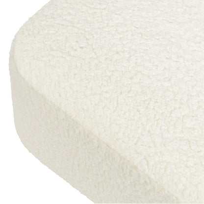 Babyletto Kiwi Gliding Ottoman - Cream Shearling with Light Wood Base - M26385CMSGLB