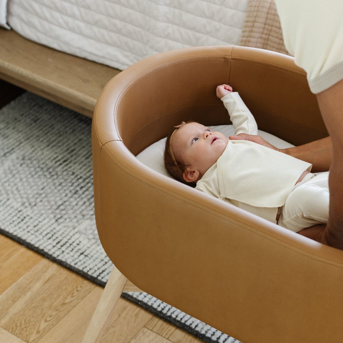 Babyletto x GATHRE Capsule Bassinet - Camel