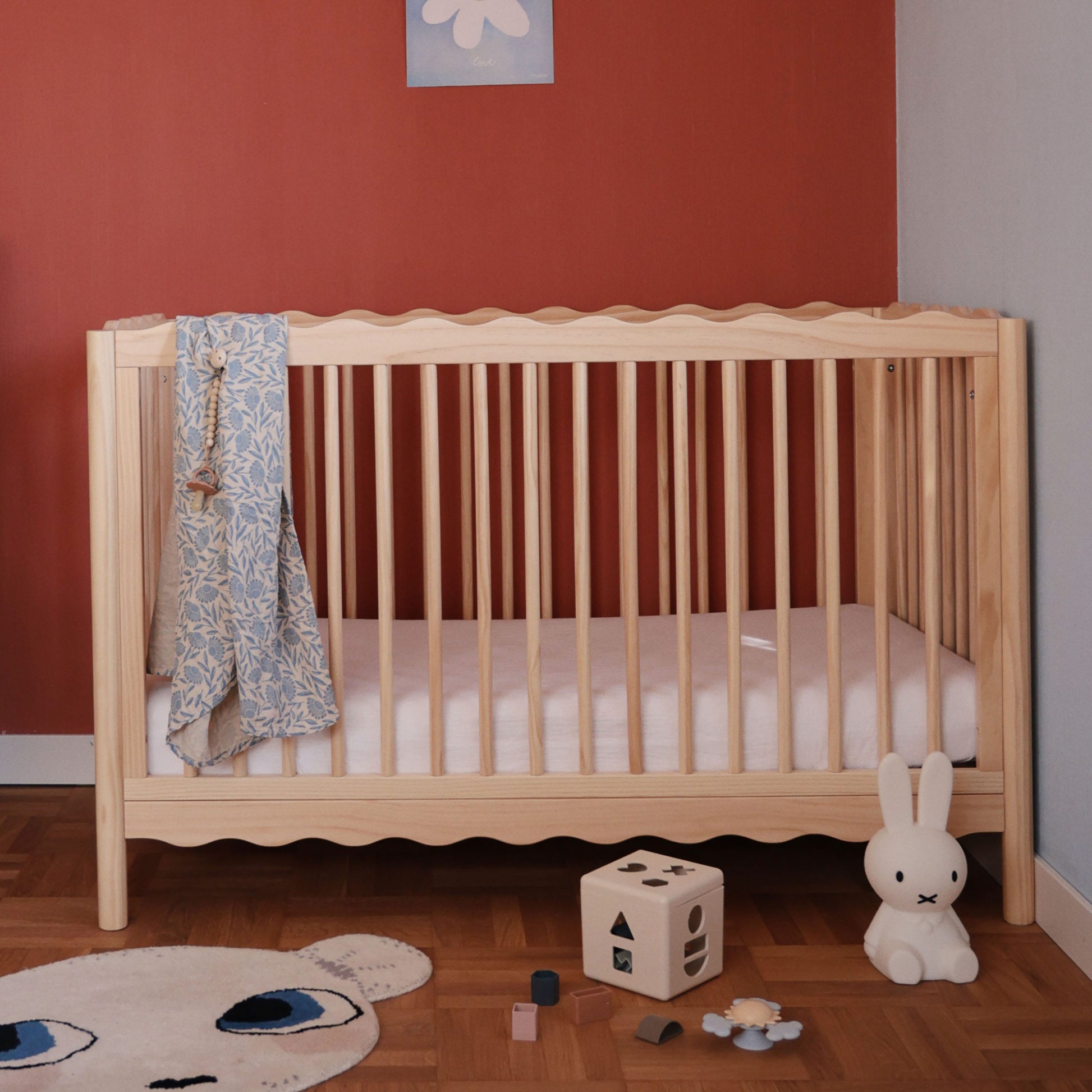 Babyletto Swell 4-in-1 Convertible Crib with Toddler Bed Conversion Kit - Blonde