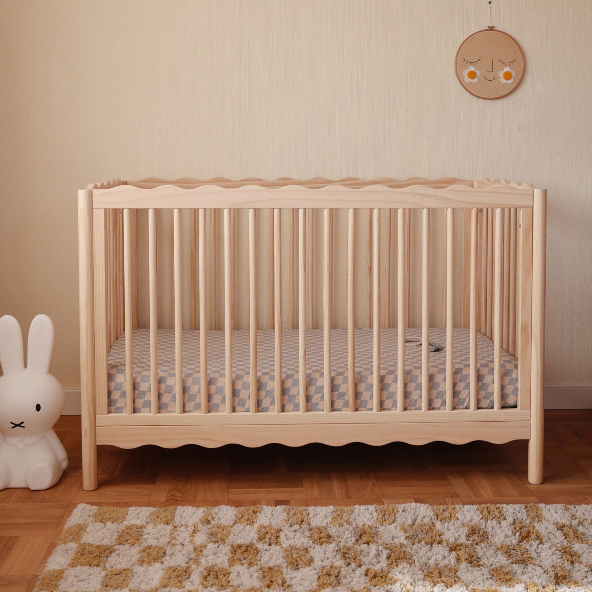 Babyletto Swell 4-in-1 Convertible Crib with Toddler Bed Conversion Kit - Blonde