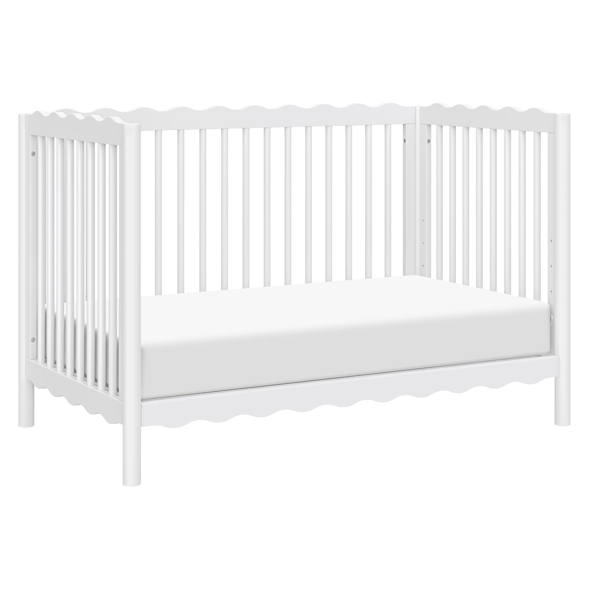 Babyletto Swell 4-in-1 Convertible Crib with Toddler Bed Conversion Kit - White