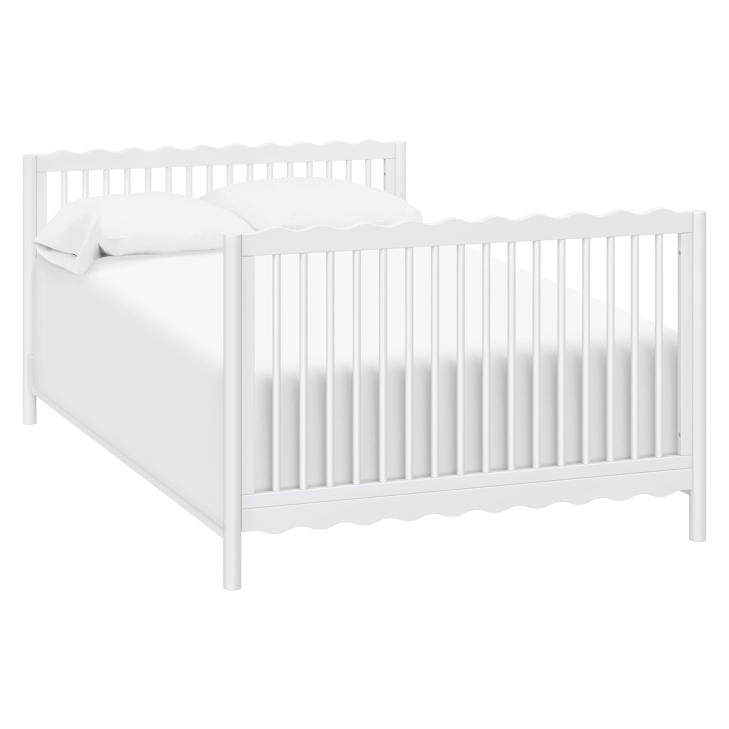 Babyletto Swell 4-in-1 Convertible Crib with Toddler Bed Conversion Kit - White