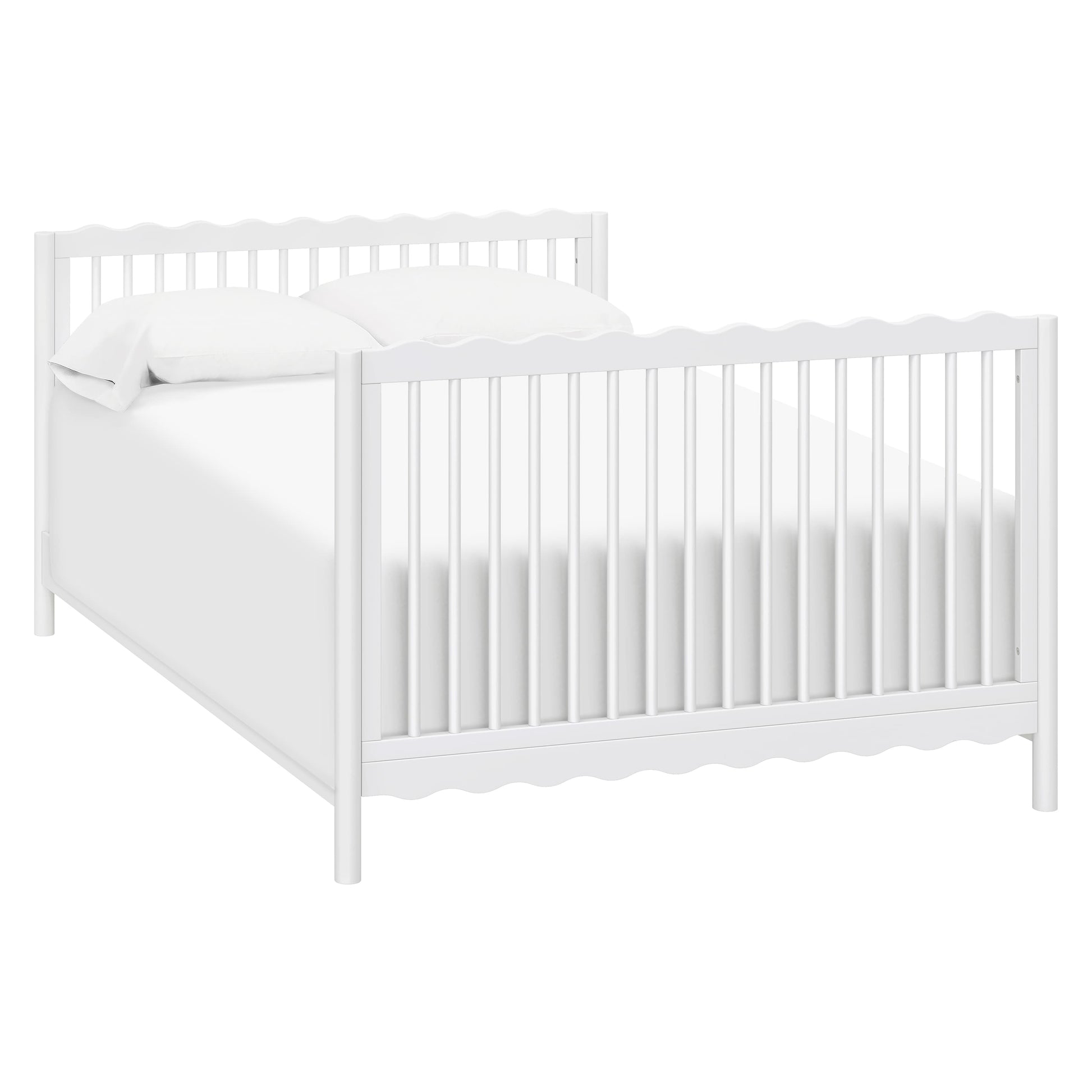 Babyletto Swell 4-in-1 Convertible Crib with Toddler Bed Conversion Kit - White
