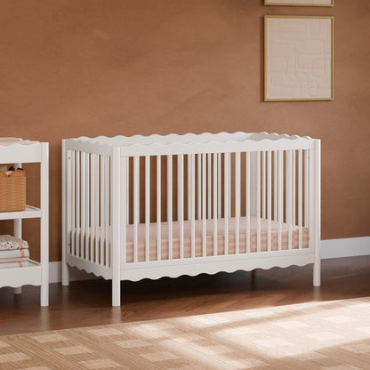 Babyletto Swell 4-in-1 Convertible Crib with Toddler Bed Conversion Kit - White