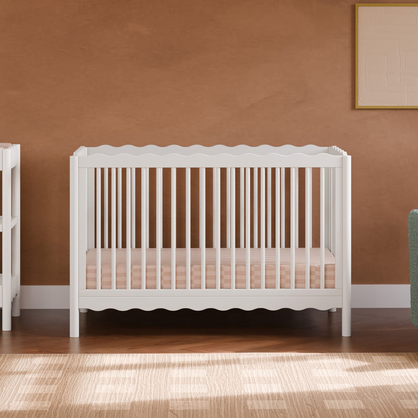 Babyletto Swell 4-in-1 Convertible Crib with Toddler Bed Conversion Kit - White