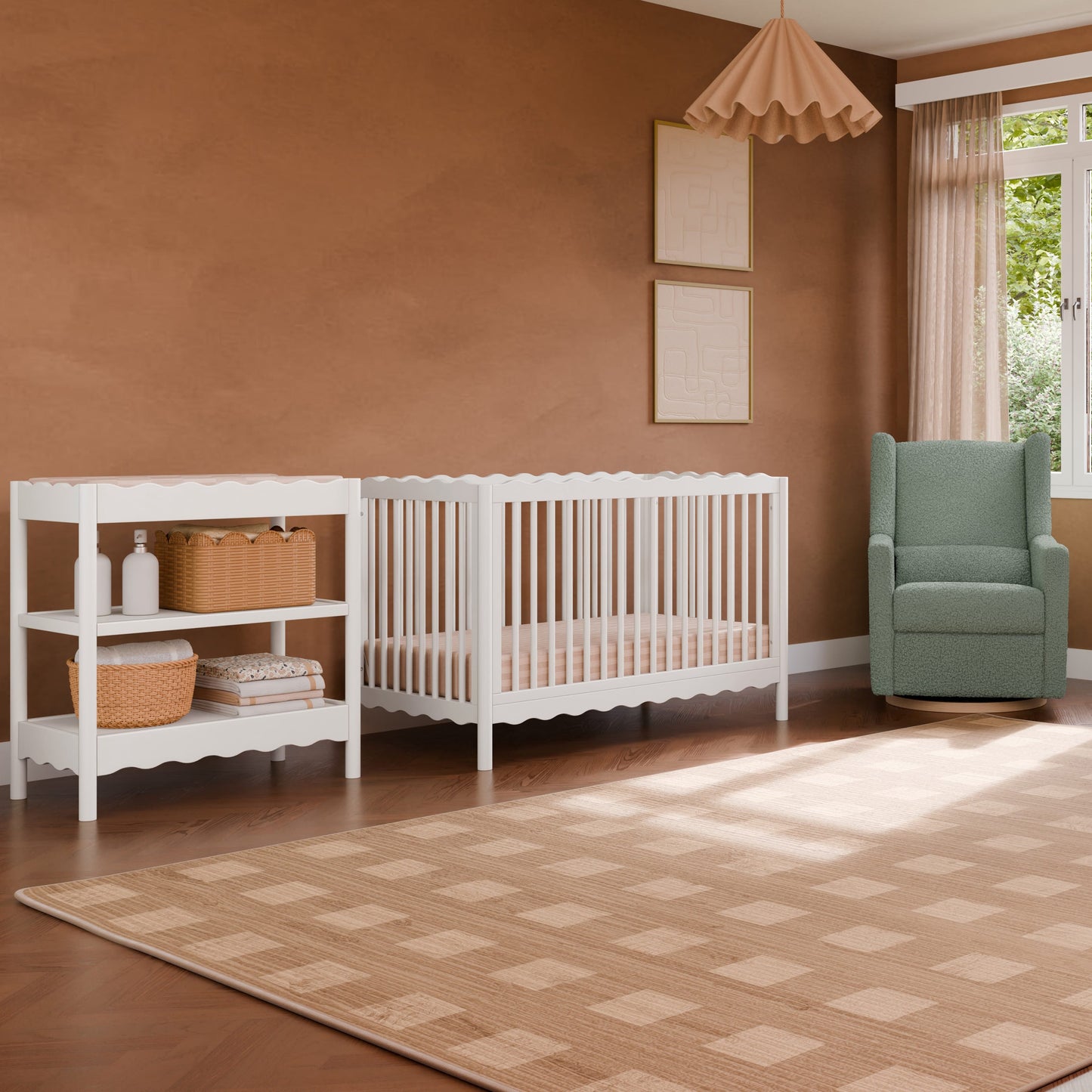 Babyletto Swell 4-in-1 Convertible Crib with Toddler Bed Conversion Kit - White