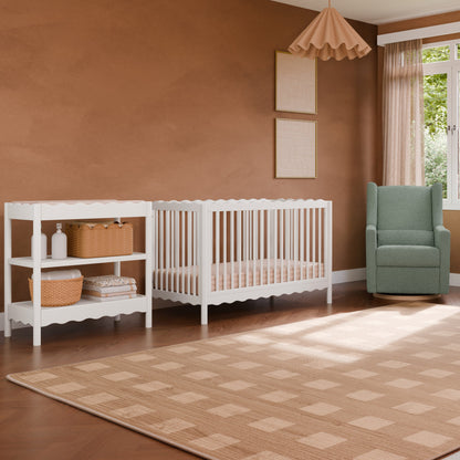 Babyletto Swell 4-in-1 Convertible Crib with Toddler Bed Conversion Kit - White
