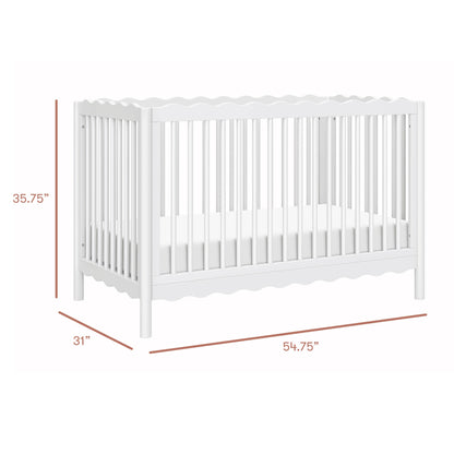 Babyletto Swell 4-in-1 Convertible Crib with Toddler Bed Conversion Kit - White
