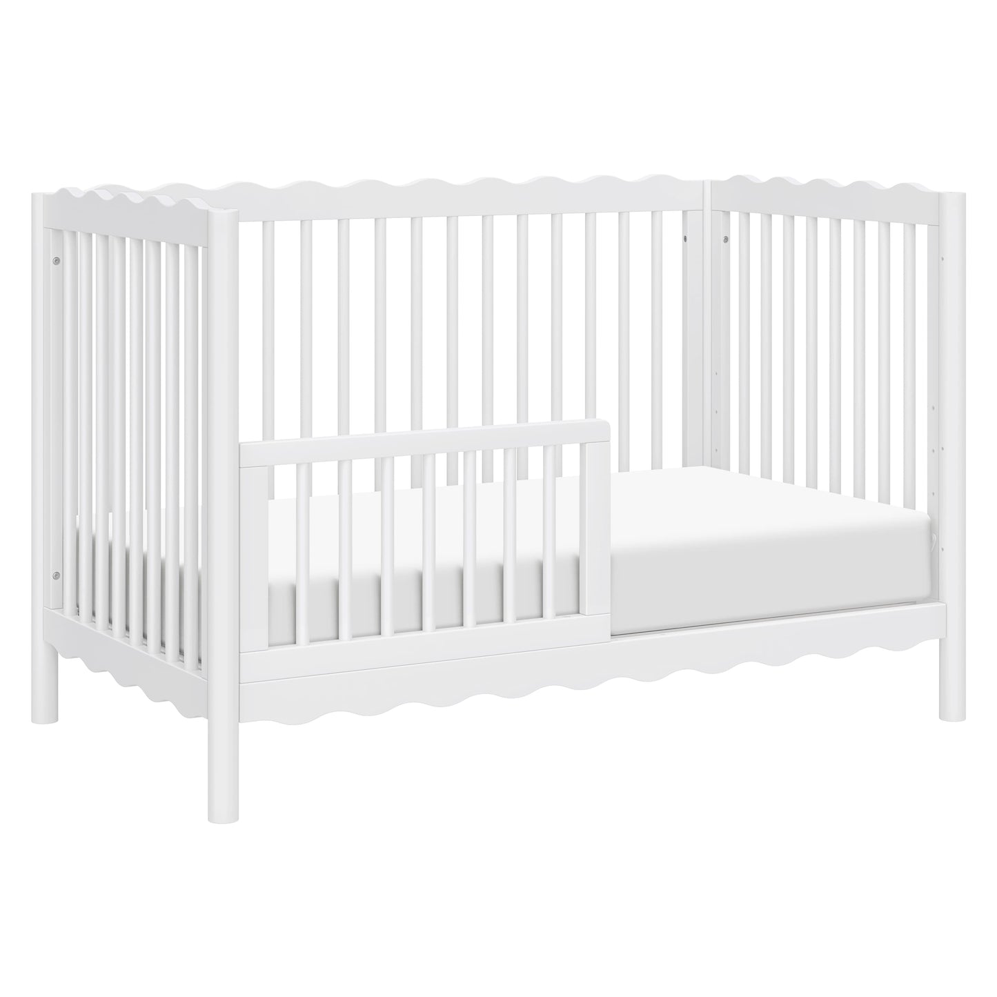 Babyletto Swell 4-in-1 Convertible Crib with Toddler Bed Conversion Kit - White