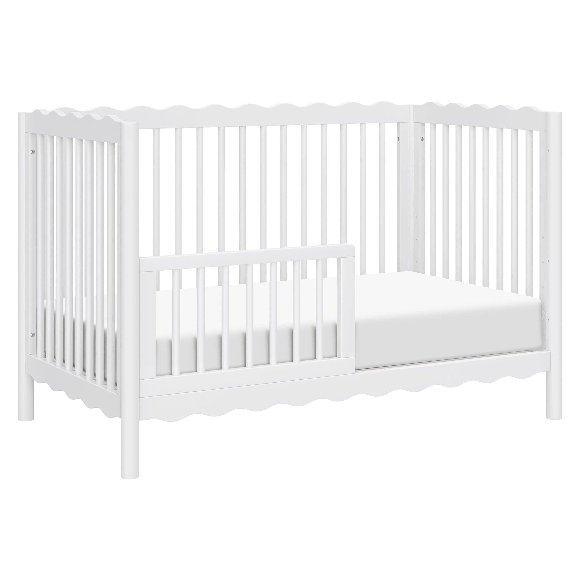 Babyletto Swell 4-in-1 Convertible Crib with Toddler Bed Conversion Kit - White