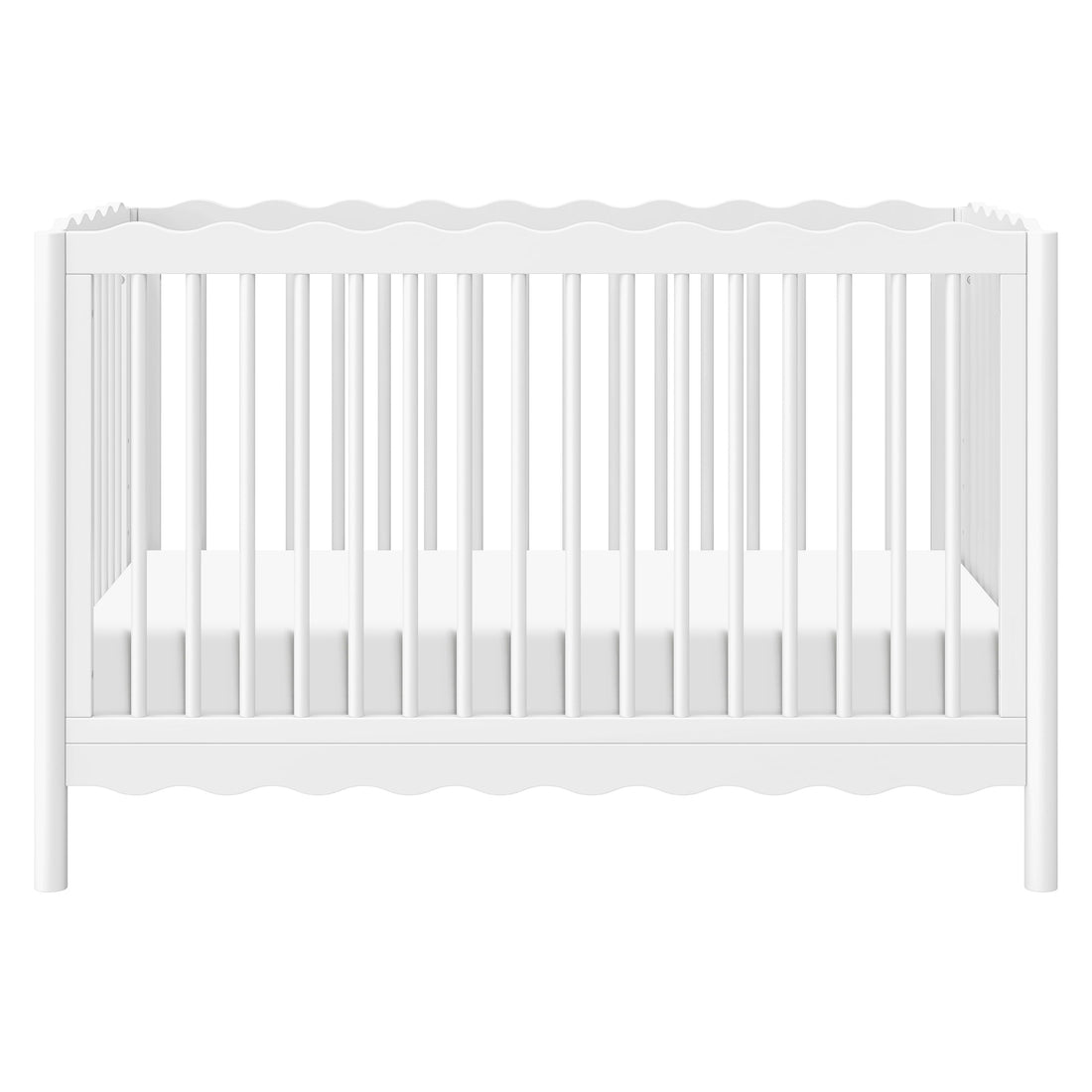 Babyletto Swell 4-in-1 Convertible Crib with Toddler Bed Conversion Kit - White