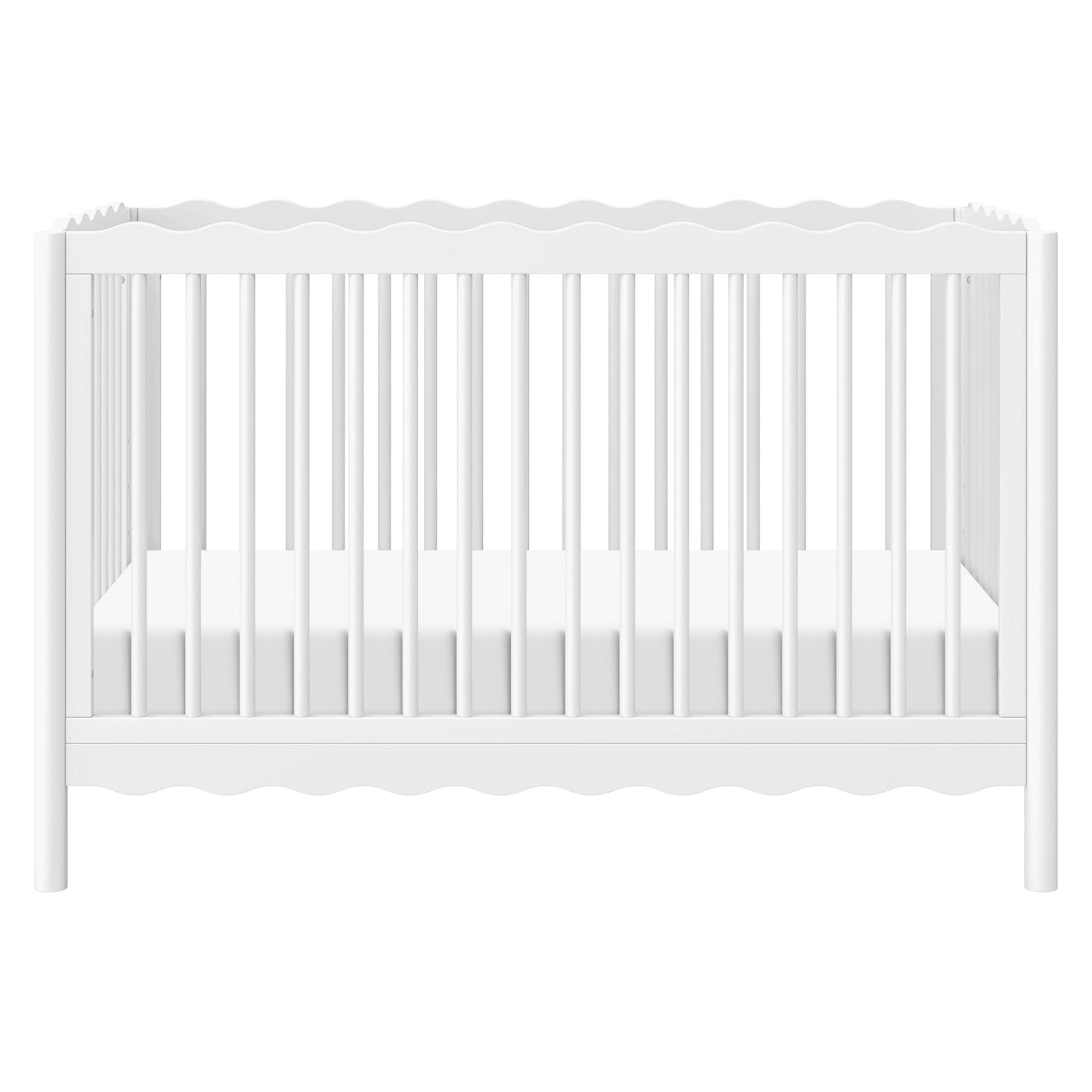Babyletto Swell 4-in-1 Convertible Crib with Toddler Bed Conversion Kit - White