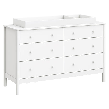 Babyletto Swell 6-Drawer Wide Assembled Dresser (56") - White