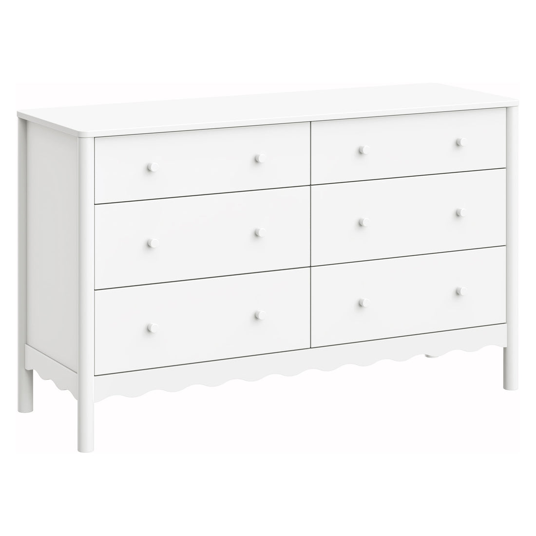 Babyletto Swell 6-Drawer Wide Assembled Dresser (56") - White