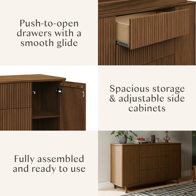 Pogo Tambour Assembled Dresser Babyletto Color: Natural Walnut
