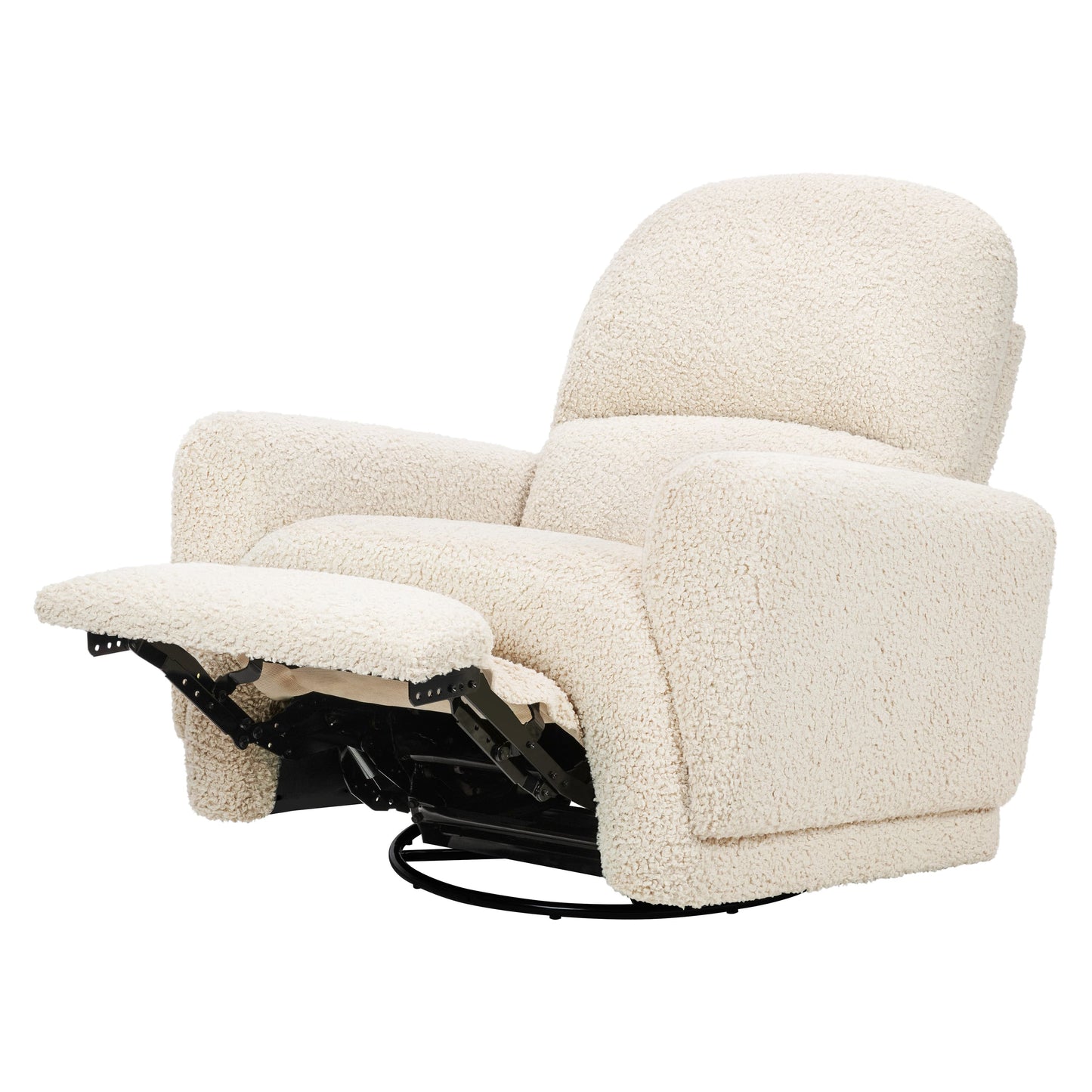 Babyletto Rainbow Recliner and Swivel Glider in Teddy Loop - Almond Teddy Loop