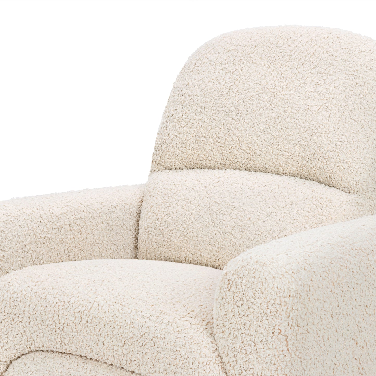 Babyletto Rainbow Recliner and Swivel Glider in Teddy Loop - Almond Teddy Loop