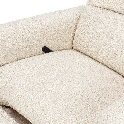 Babyletto Rainbow Recliner and Swivel Glider in Teddy Loop - Almond Teddy Loop