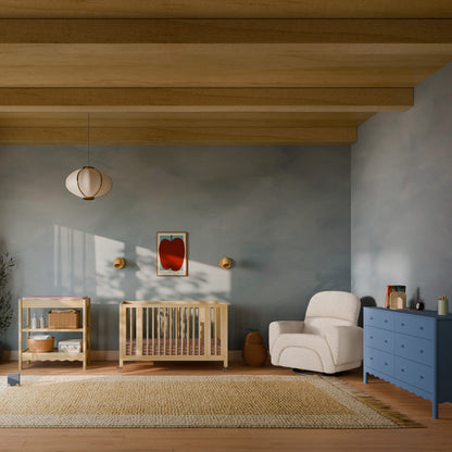 Babyletto Rainbow Recliner and Swivel Glider in Teddy Loop - Almond Teddy Loop