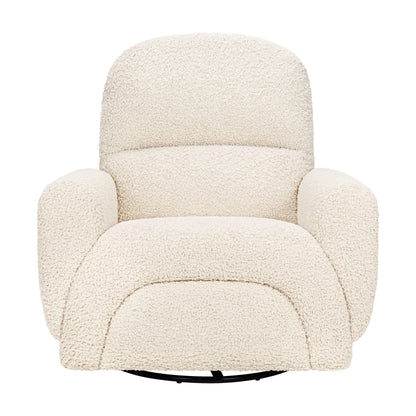 Babyletto Rainbow Recliner and Swivel Glider in Teddy Loop - Almond Teddy Loop