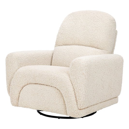 Babyletto Rainbow Recliner and Swivel Glider in Teddy Loop - Almond Teddy Loop