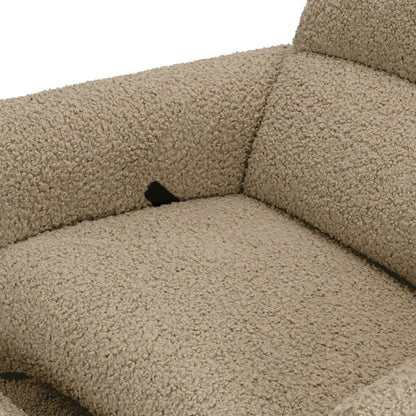 Babyletto Rainbow Recliner and Swivel Glider in Teddy Loop - Latte Teddy Loop