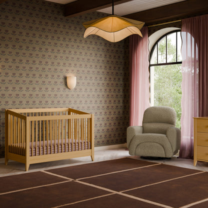 Babyletto Rainbow Recliner and Swivel Glider in Teddy Loop - Latte Teddy Loop