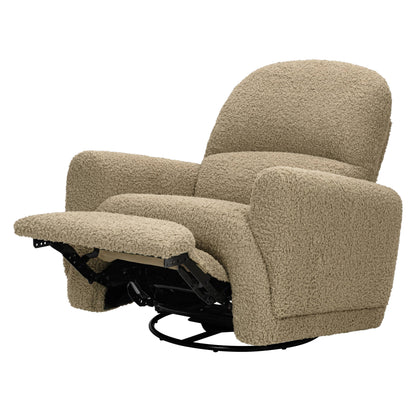 Babyletto Rainbow Recliner and Swivel Glider in Teddy Loop - Latte Teddy Loop