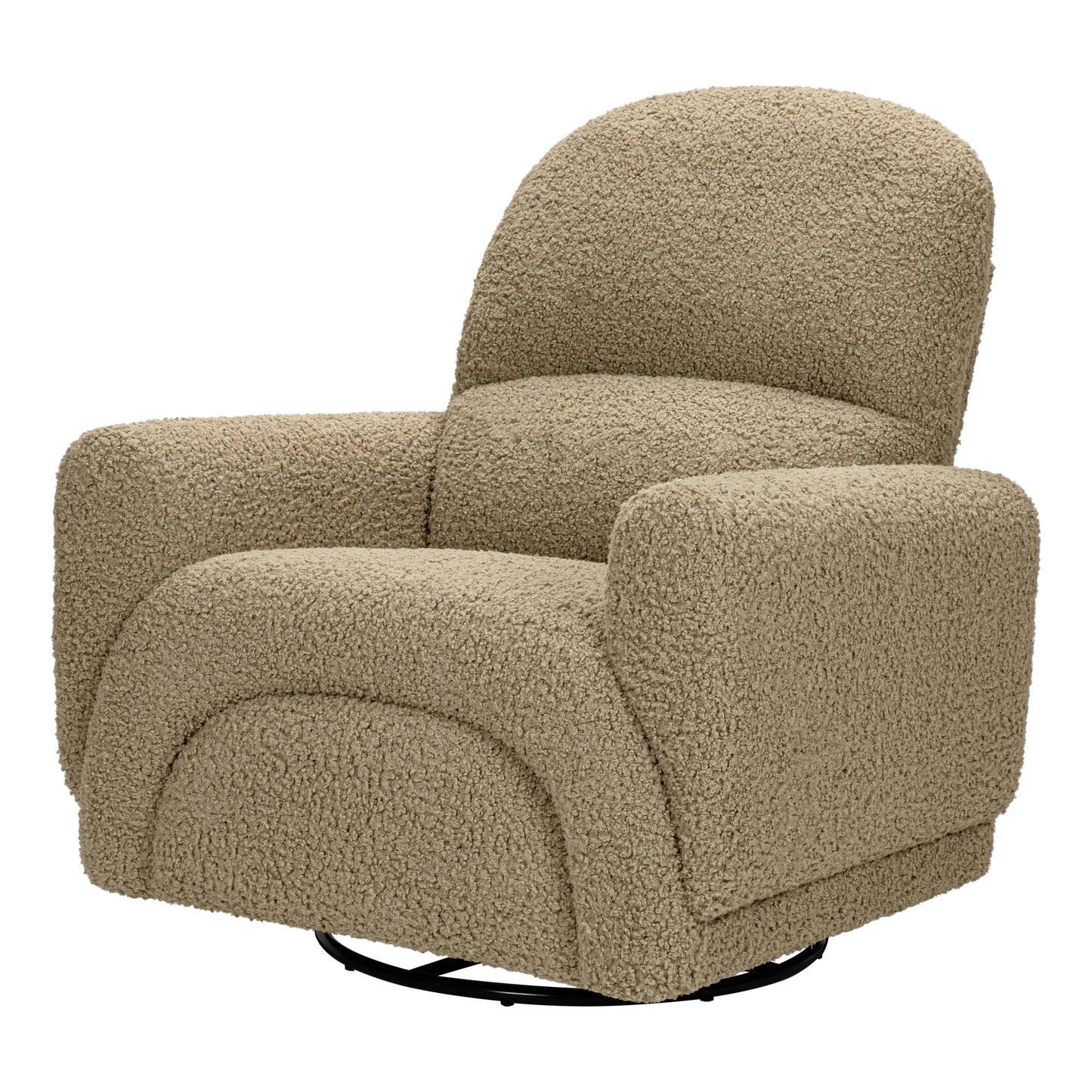 Babyletto Rainbow Recliner and Swivel Glider in Teddy Loop - Latte Teddy Loop