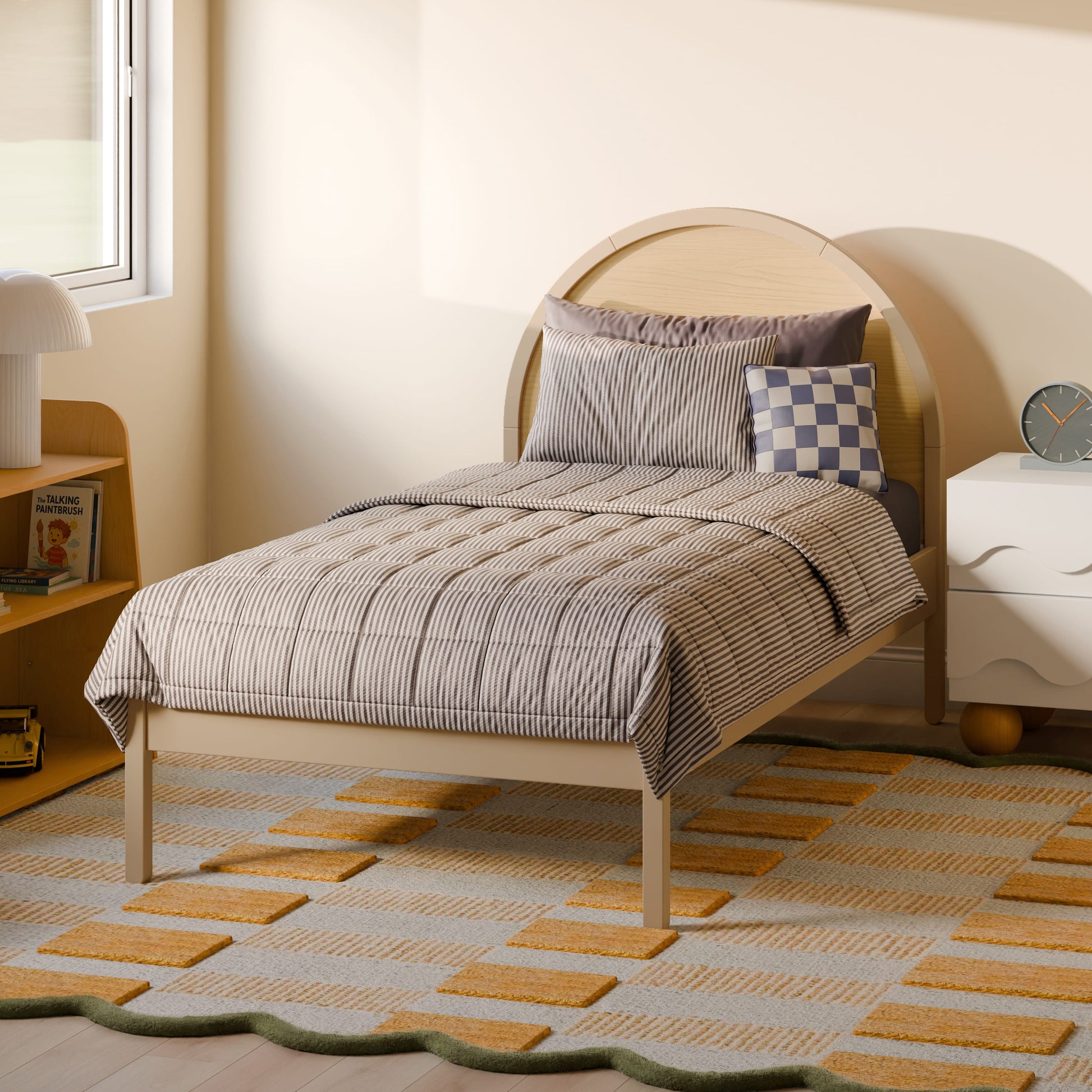 Babyletto Moab Twin Bed - Taupe/Ash