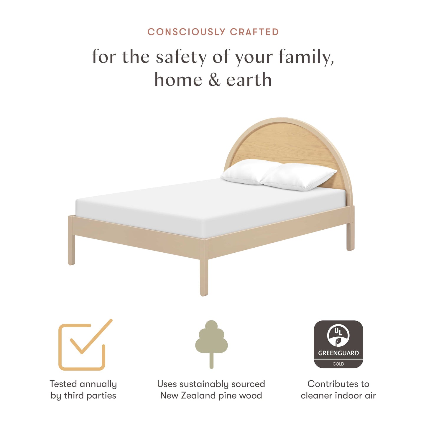 Babyletto Moab Full Bed - Taupe/Ash