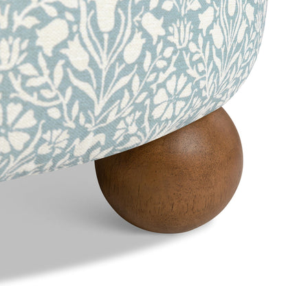 Morris & Co. x Namesake Tuffet Storage Ottoman - Bellflowers in Powdered Blue - M30985BPBDF