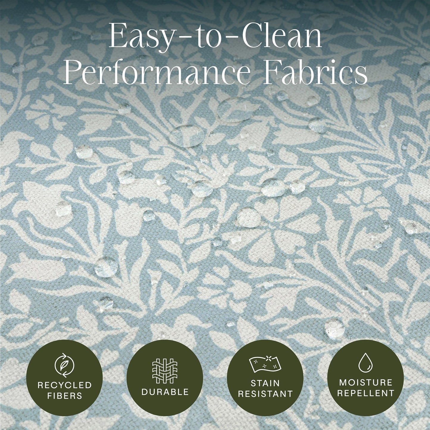 Morris & Co. x Namesake Tuffet Storage Ottoman - Bellflowers in Powdered Blue - M30985BPBDF