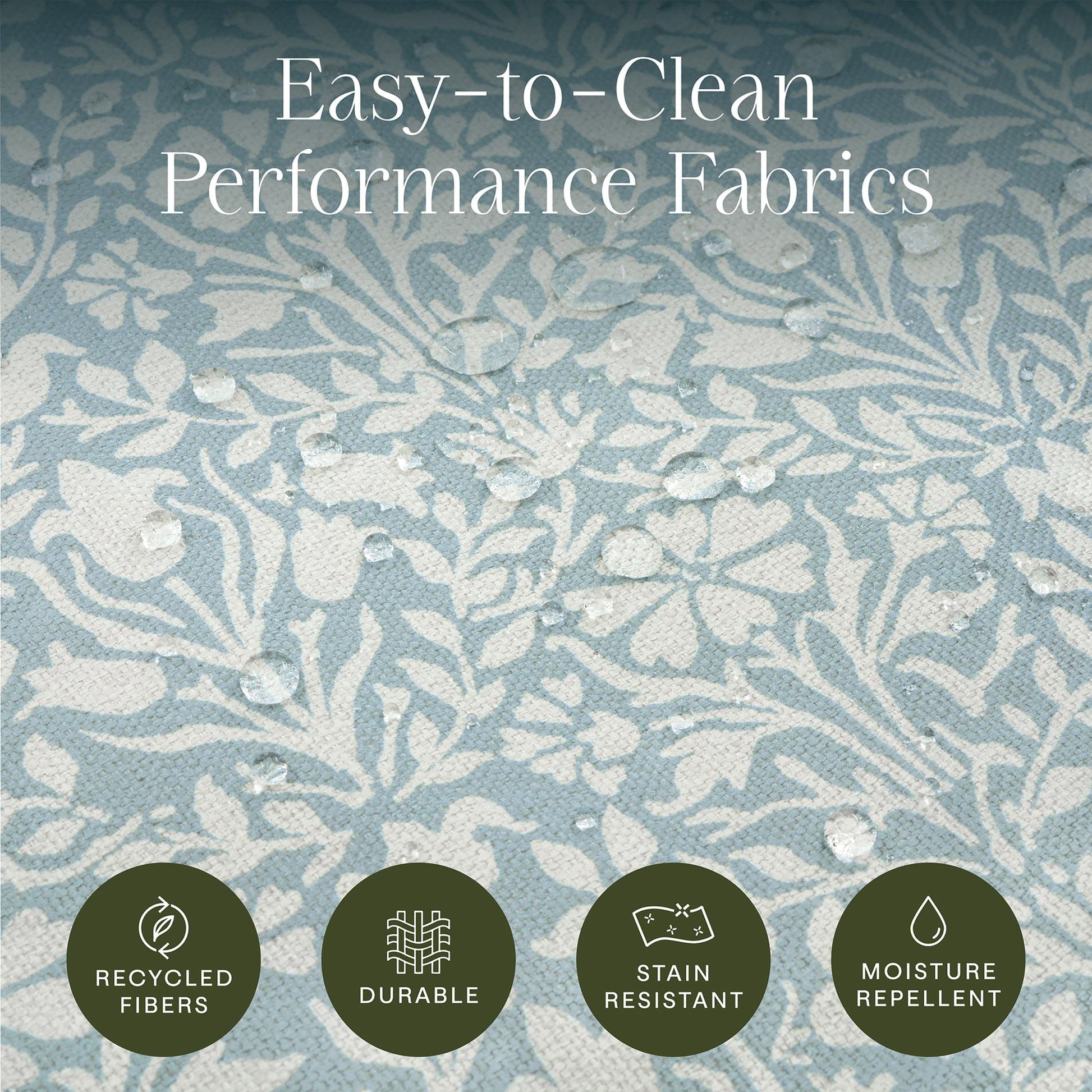 Morris & Co. x Namesake Tuffet Storage Ottoman - Bellflowers in Powdered Blue - M30985BPBDF