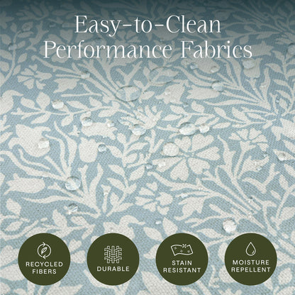 Morris & Co. x Namesake Tuffet Storage Ottoman - Bellflowers in Powdered Blue - M30985BPBDF