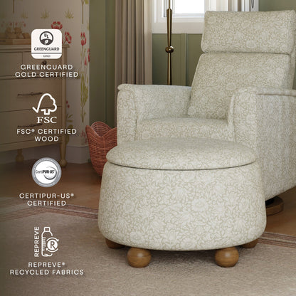 Morris & Co. x Namesake Tuffet Storage Ottoman - Mallow in Ash - M30985MADF